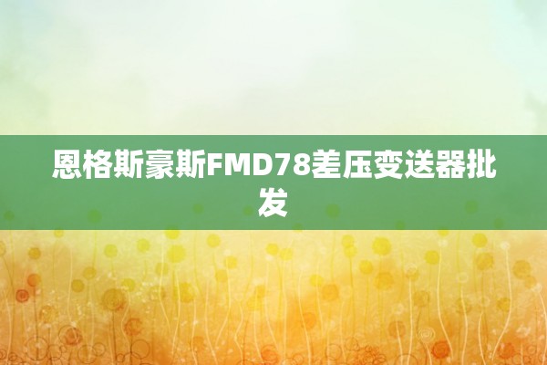 恩格斯豪斯FMD78差压变送器批发