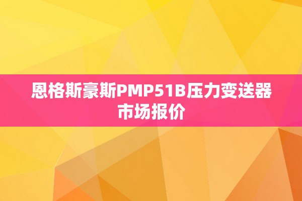 恩格斯豪斯PMP51B压力变送器市场报价
