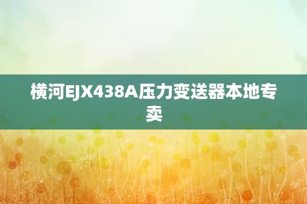横河EJX438A压力变送器本地专卖