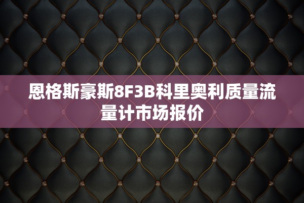 恩格斯豪斯8F3B科里奥利质量流量计市场报价