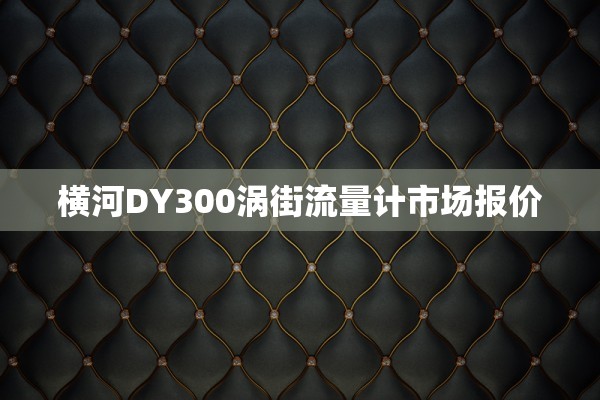 横河DY300涡街流量计市场报价