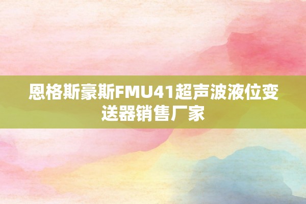 恩格斯豪斯FMU41超声波液位变送器销售厂家