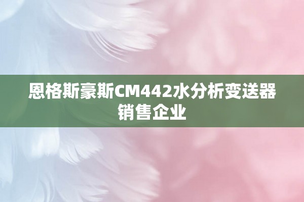 恩格斯豪斯CM442水分析变送器销售企业