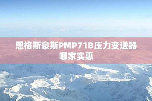 恩格斯豪斯PMP71B压力变送器哪家实惠