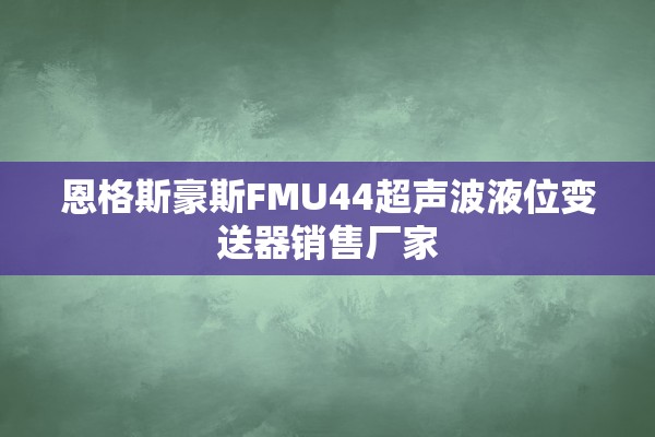恩格斯豪斯FMU44超声波液位变送器销售厂家