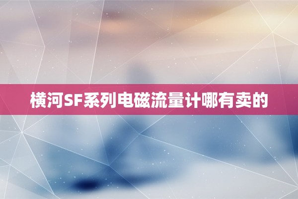 横河SF系列电磁流量计哪有卖的