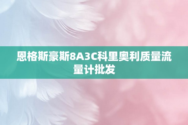 恩格斯豪斯8A3C科里奥利质量流量计批发
