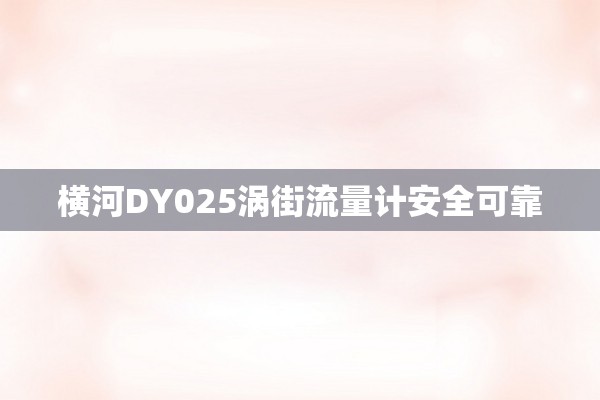 横河DY025涡街流量计安全可靠