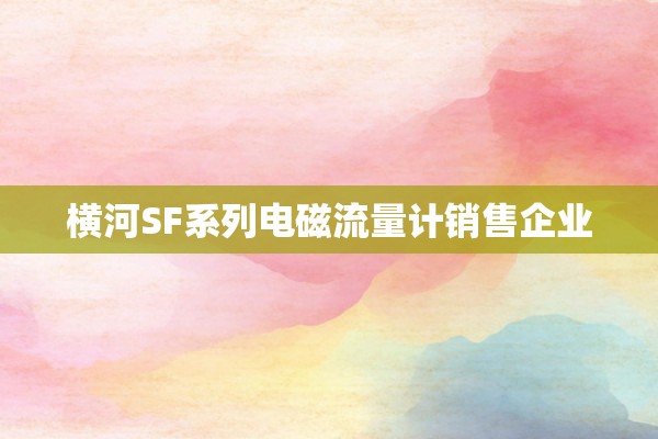 横河SF系列电磁流量计销售企业