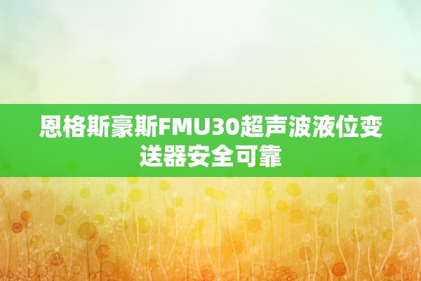 恩格斯豪斯FMU30超声波液位变送器安全可靠