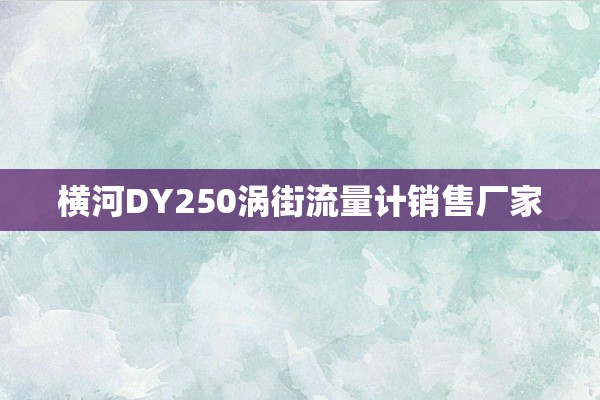 横河DY250涡街流量计销售厂家