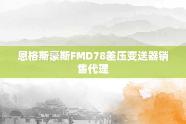 恩格斯豪斯FMD78差压变送器销售代理