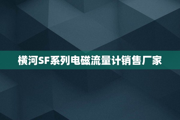 横河SF系列电磁流量计销售厂家