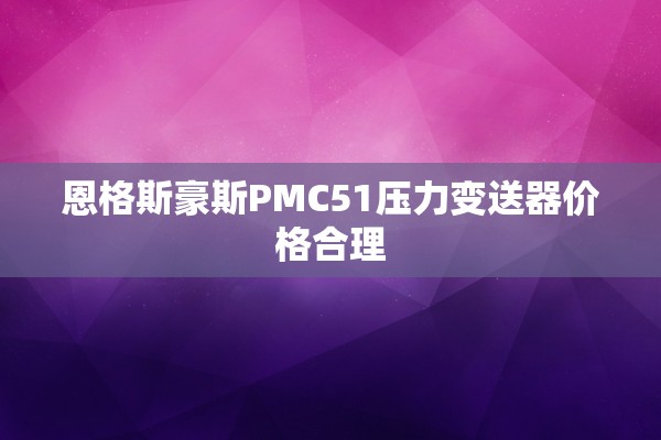 恩格斯豪斯PMC51压力变送器价格合理