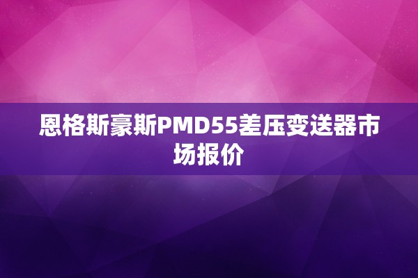 恩格斯豪斯PMD55差压变送器市场报价