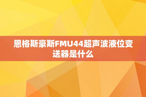 恩格斯豪斯FMU44超声波液位变送器是什么