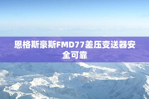 恩格斯豪斯FMD77差压变送器安全可靠