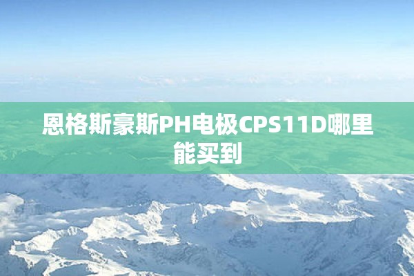 恩格斯豪斯PH电极CPS11D哪里能买到
