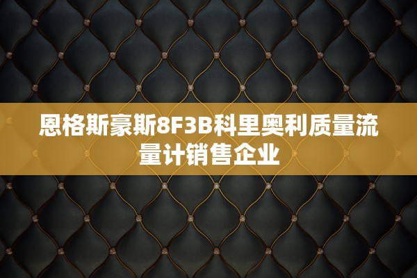 恩格斯豪斯8F3B科里奥利质量流量计销售企业