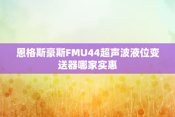 恩格斯豪斯FMU44超声波液位变送器哪家实惠