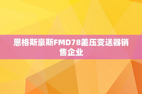 恩格斯豪斯FMD78差压变送器销售企业