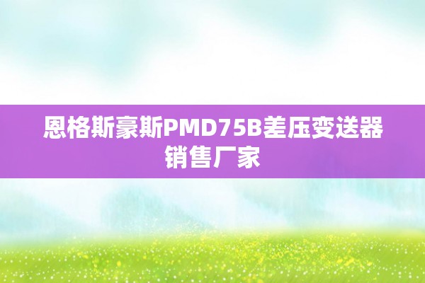 恩格斯豪斯PMD75B差压变送器销售厂家