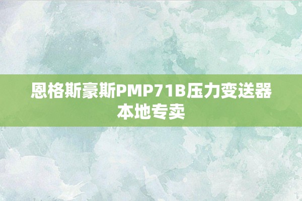 恩格斯豪斯PMP71B压力变送器本地专卖