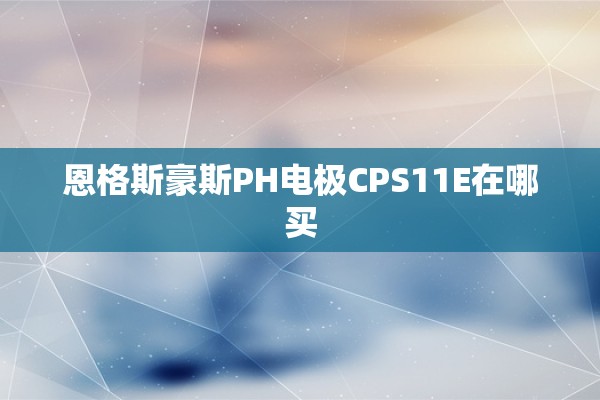 恩格斯豪斯PH电极CPS11E在哪买