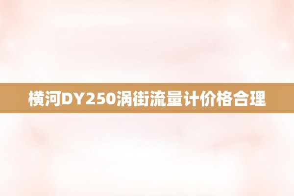横河DY250涡街流量计价格合理