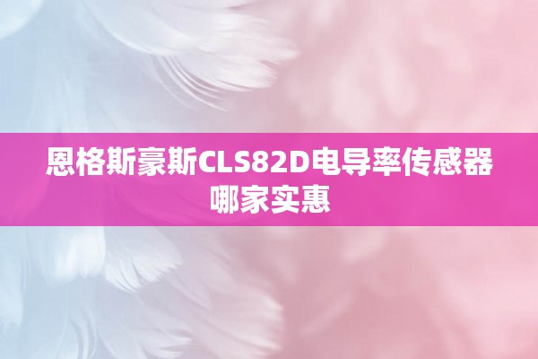 恩格斯豪斯CLS82D电导率传感器哪家实惠