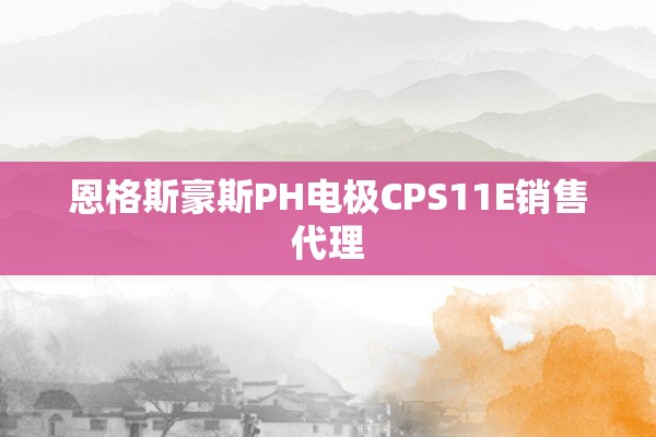 恩格斯豪斯PH电极CPS11E销售代理