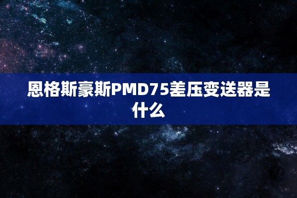 恩格斯豪斯PMD75差压变送器是什么