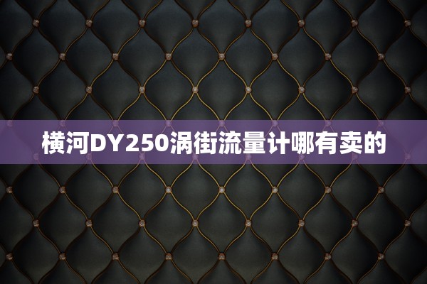 横河DY250涡街流量计哪有卖的