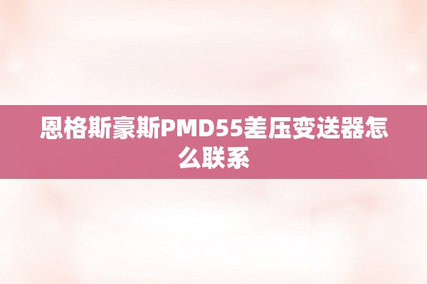 恩格斯豪斯PMD55差压变送器怎么联系