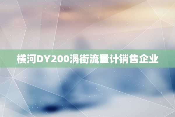 横河DY200涡街流量计销售企业
