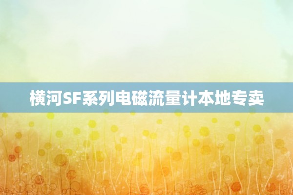 横河SF系列电磁流量计本地专卖