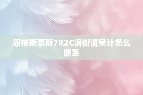 恩格斯豪斯7R2C涡街流量计怎么联系