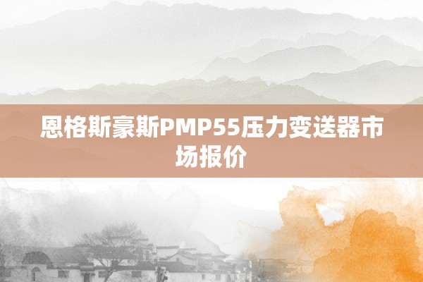 恩格斯豪斯PMP55压力变送器市场报价