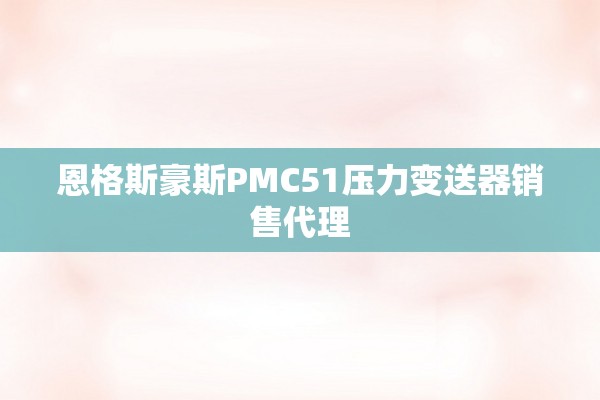 恩格斯豪斯PMC51压力变送器销售代理