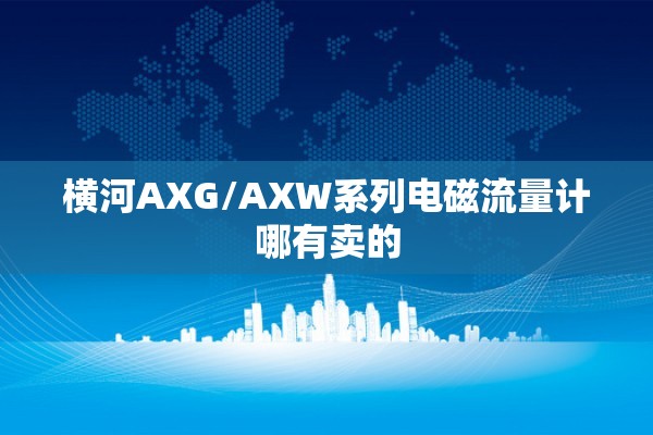 横河AXG/AXW系列电磁流量计哪有卖的