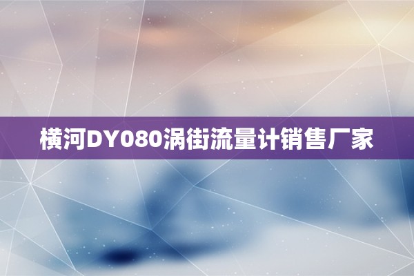 横河DY080涡街流量计销售厂家