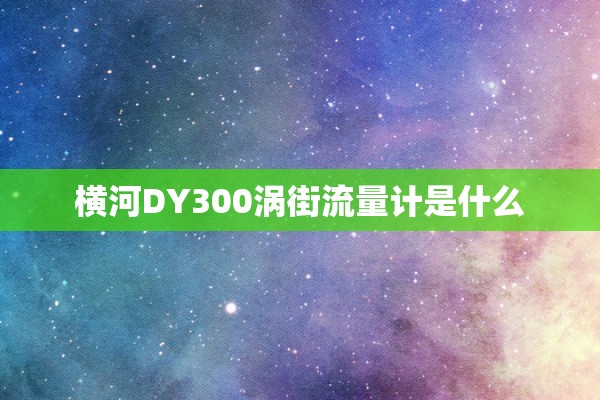 横河DY300涡街流量计是什么