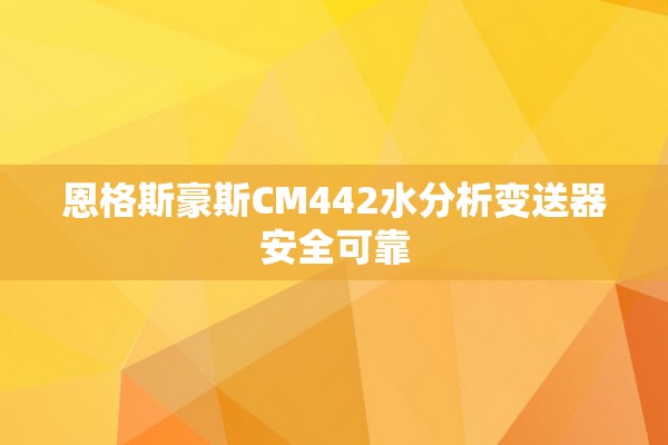 恩格斯豪斯CM442水分析变送器安全可靠