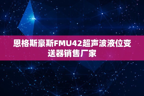 恩格斯豪斯FMU42超声波液位变送器销售厂家
