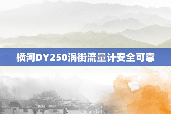横河DY250涡街流量计安全可靠