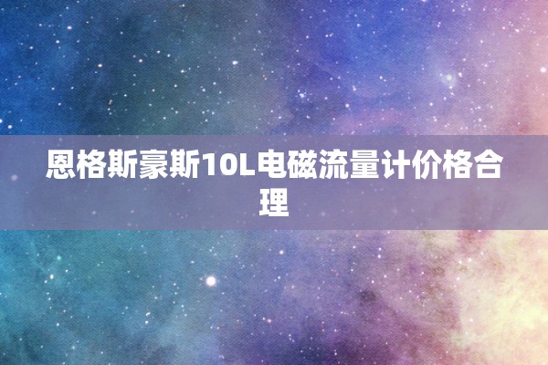 恩格斯豪斯10L电磁流量计价格合理