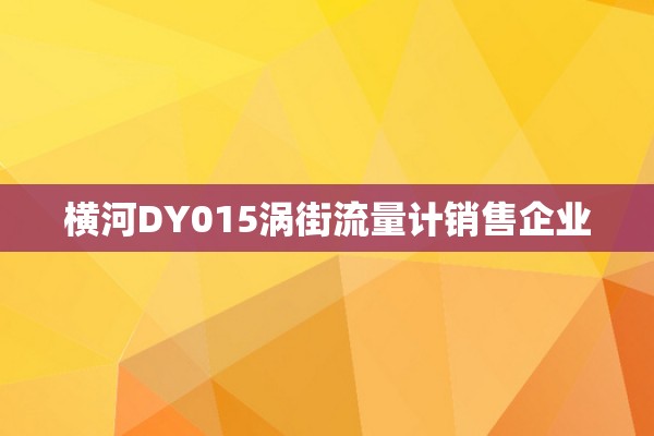 横河DY015涡街流量计销售企业
