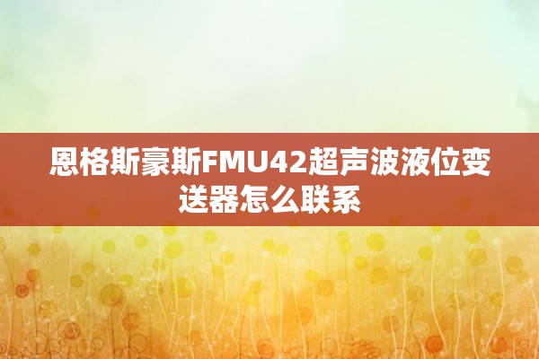 恩格斯豪斯FMU42超声波液位变送器怎么联系