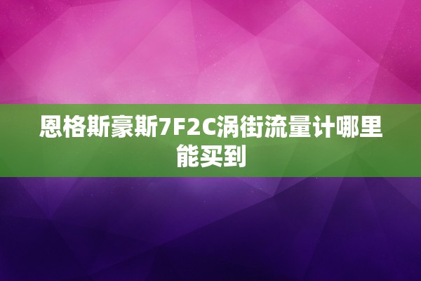 恩格斯豪斯7F2C涡街流量计哪里能买到